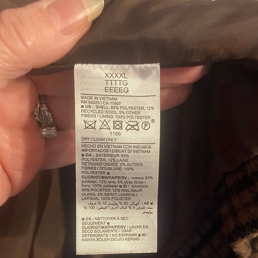 Old Navy Men's Brown Plaid Trench Coat - Picture 3 of 4